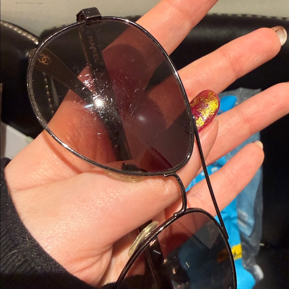CHANEL Dark Brown Aviator Sunglasses - Picture 12 of 16